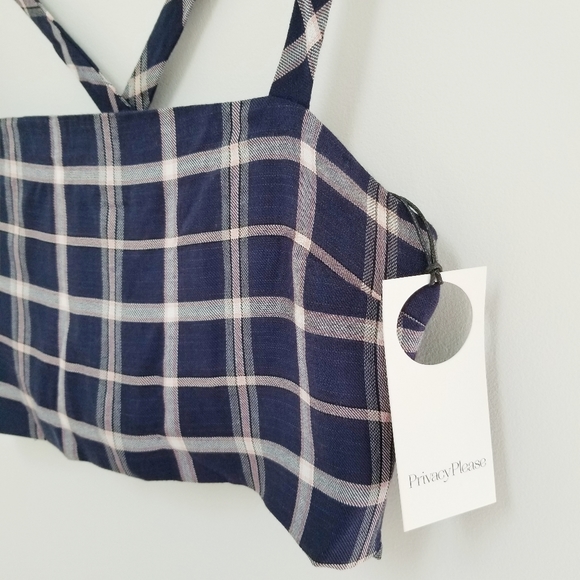 Revolve Privacy Please scout pink plaid crop top - Picture 8 of 8